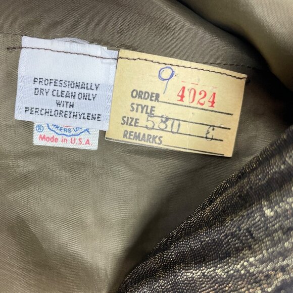 Vintage 80s Women's Gold Lame Maxi Skirt Sz XS - Picture 5 of 8